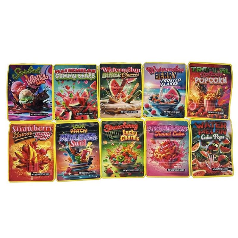 Wholesale Strawberry Funnel Cake 3.5g Candy Mylar Bags